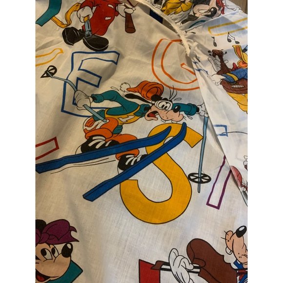 The Walt Disney Company DunDee Vintage Toddler Sheet Set Mickey Mouse Minnie Goo - Picture 6 of 9